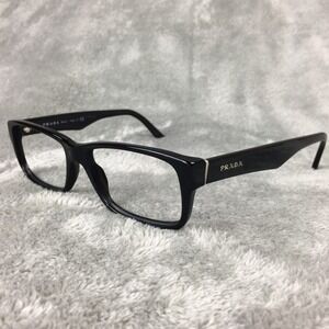 Prada Eyeglasses Frames VPR 16M Full Rim Black 55-16-140 Made in Italy
